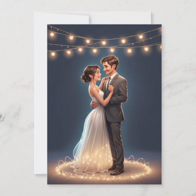 modern happily ever after elopement reception  invitation (Front)