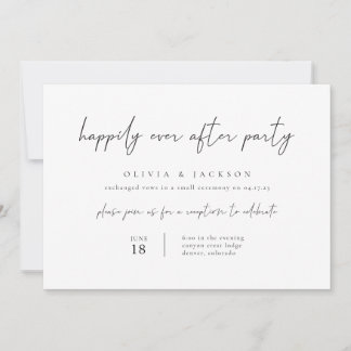 Modern Happily Ever After Party Invitation