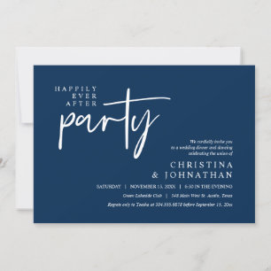 Modern Happily Ever After Party Wedding Dinner Invitation