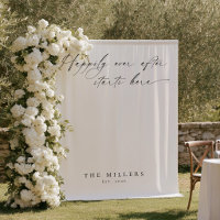 Modern Happily Ever After Wedding Backdrop