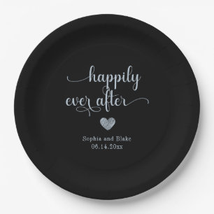 Modern Happily Ever After Wedding  Paper Plate