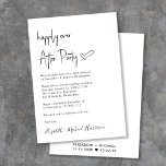 Modern Happily Ever After Wedding Reception Invitation<br><div class="desc">Stylish elopement or private wedding announcement and wedding reception or celebration party invitation with "Happily Ever After Party" in a chic modern script. Easily personalise your marriage announcement and invitation and add your names in a signature-like script.</div>