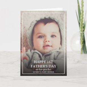 Modern Happy 1st Father's Day   Photo Card