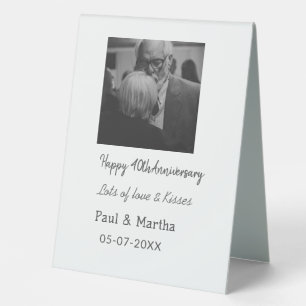 Modern happy 40th anniversary add name date photo