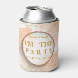 Modern Happy 50th Birthday Can Cooler