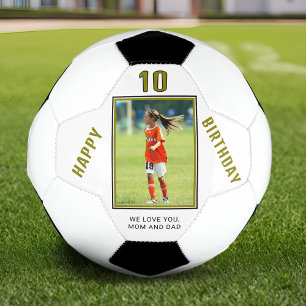 Modern Happy Birthday Custom Photo Football