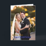 Modern happy birthday husband collage Photo Card<br><div class="desc">happy birthday husband</div>