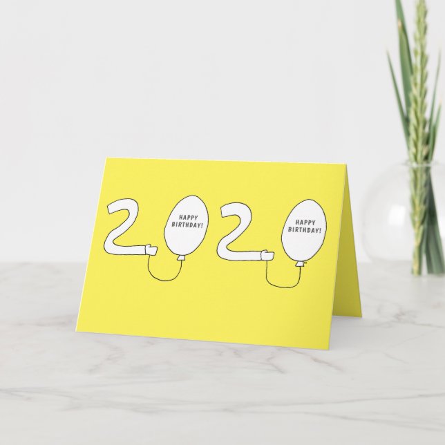Modern Happy Birthday In 2020 Funny Birthday Card (Front)