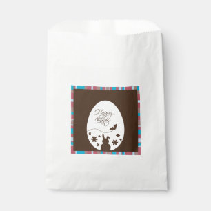Modern Happy Easter Egg Chocolate Brown Favour Bags