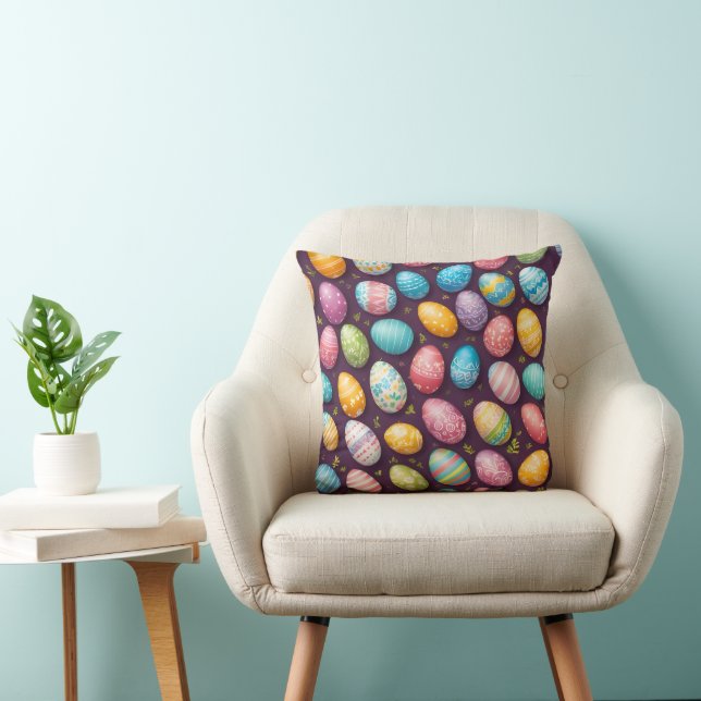 Modern Happy Easter Eggs Collection Cushion (Chair)