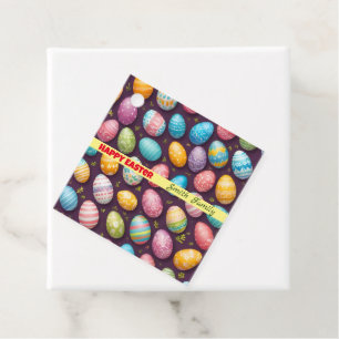 Modern Happy Easter Eggs Collection Favour Tags