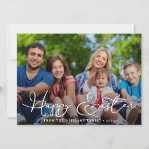 Modern Happy Easter Photo Holiday Card