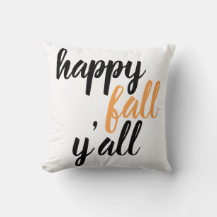 Modern Happy Fall Y'all  Cushion