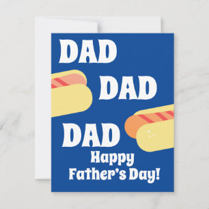 Modern Happy Father’s Day Hotdog BBQ Dad Blue 