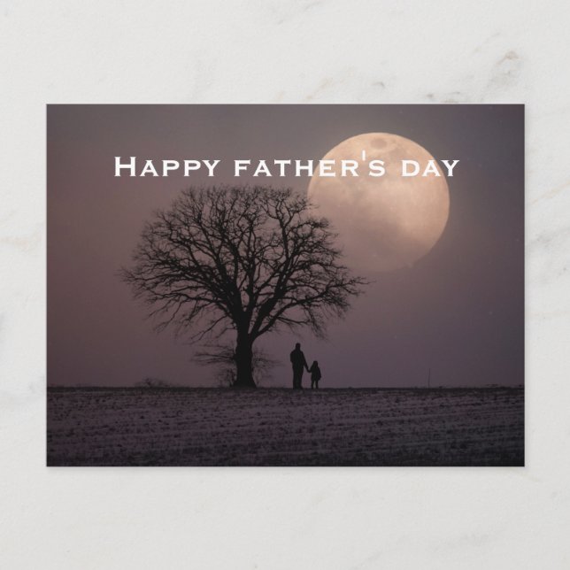 Modern happy father's day holiday postcard (Front)