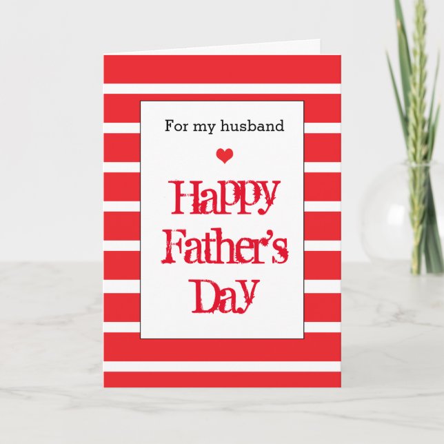 Modern Happy Father's Day Husband Card (Front)