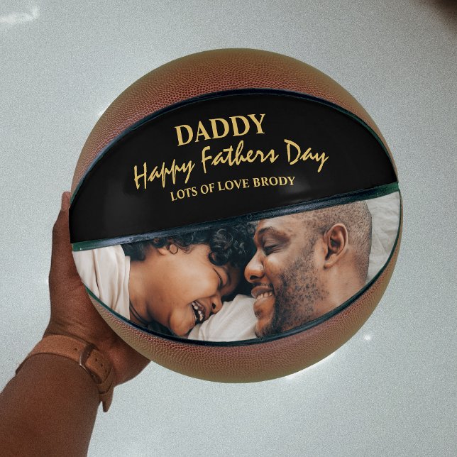 Modern Happy Fathers Day Photo Basketball (Creator Uploaded)