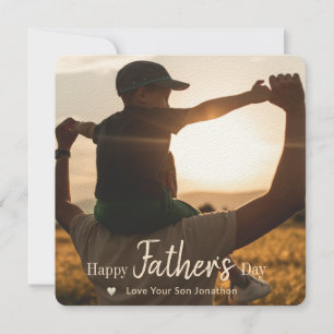 Modern Happy Father's Day Photo Card