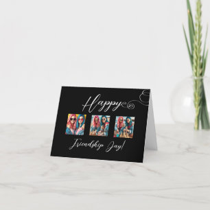 Modern Happy Friendship Day Photo Collage Holiday Card