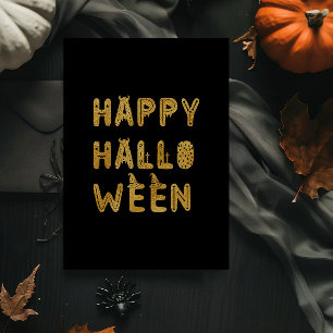 Modern Happy Halloween Foil Card
