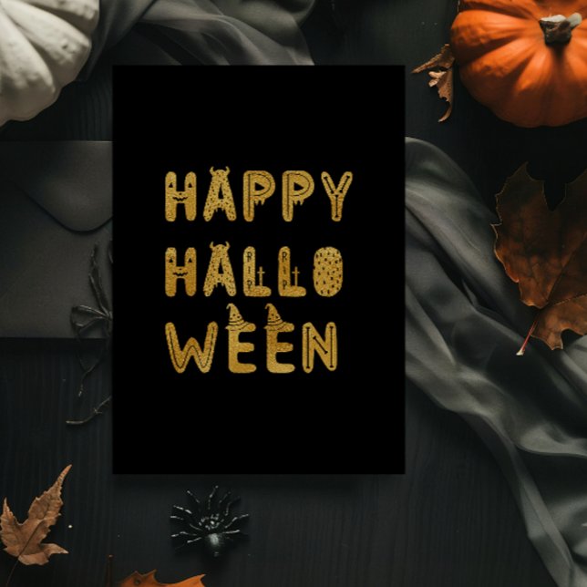 Modern Happy Halloween Foil Card (Creator Uploaded)