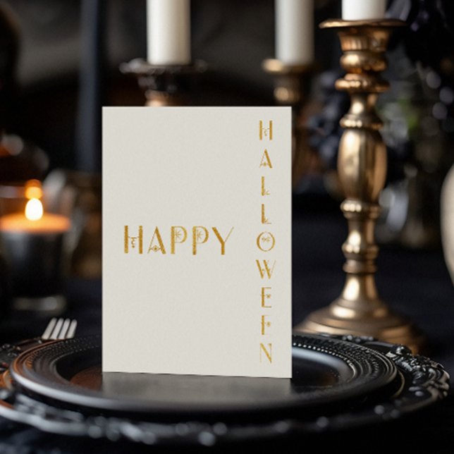 Modern Happy Halloween Foil Card (Creator Uploaded)