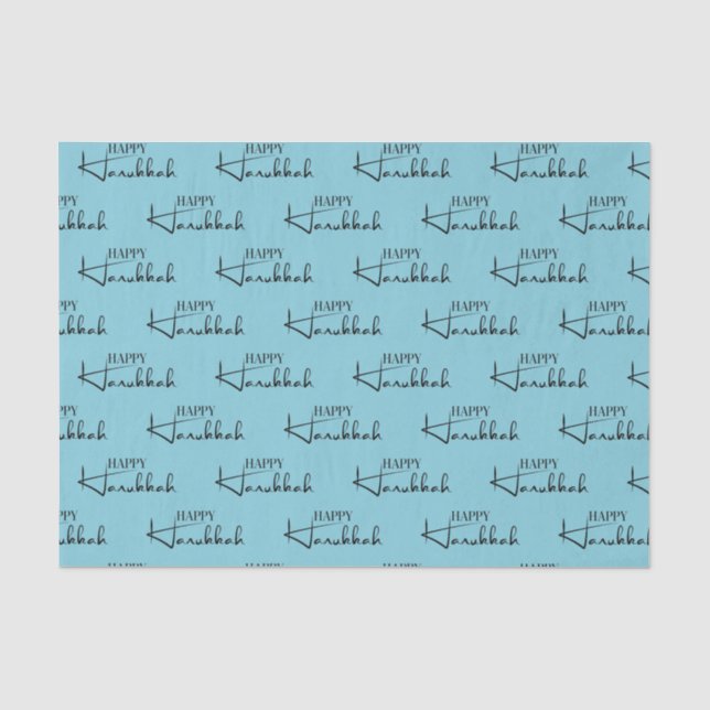Modern Happy Hanukkah Holiday Tissue Paper (Front)
