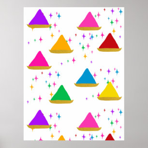Modern Happy Holi Hindu Festival Colors Design Poster