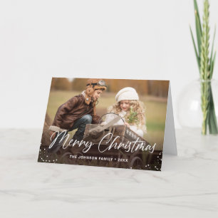 Modern Happy Holidays 2 PHOTO Christmas Card