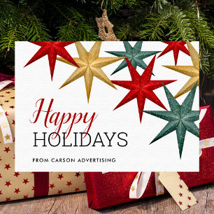 Modern Happy Holidays Business Holiday Card