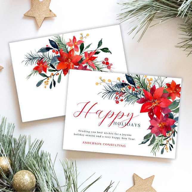 Modern Happy Holidays Business  Holiday Card (Creator Uploaded)
