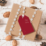 Modern Happy Holidays | Red To From Gift Tags<br><div class="desc">These modern happy holidays | red to from gift tags are perfect for your minimalist shabby chic boho red and white holiday greeting. The minimal whimsical handwritten calligraphy is delicate and rustic while staying classy and elegant. You will find that everything about this product is editable, so feel free to...</div>