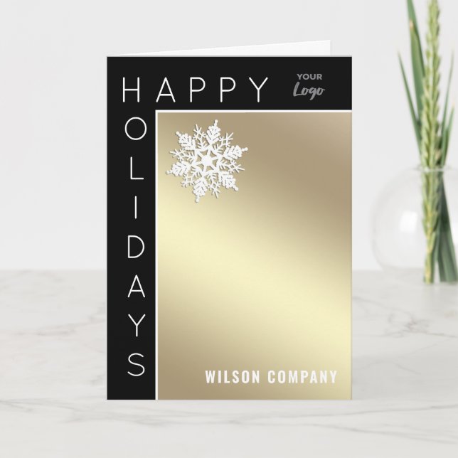 Modern happy Holidays snowflake corporate  Holiday (Front)