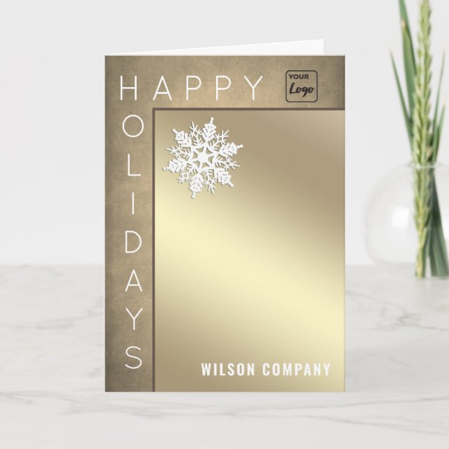 Modern happy Holidays snowflake corporate  Holiday (Front)