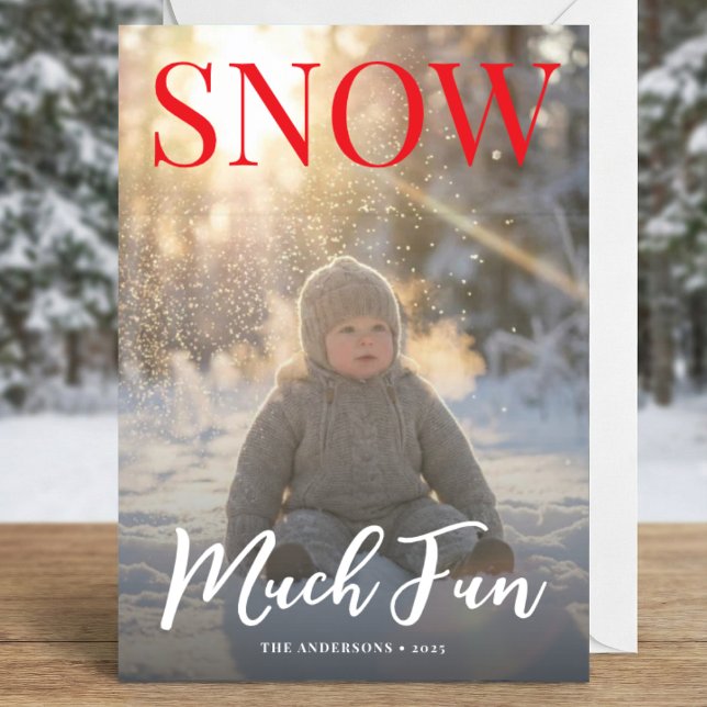 Modern Happy Holidays winter Photo Holiday  Card (Creator Uploaded)