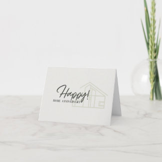 Modern Happy House Anniversary Card for Realtors
