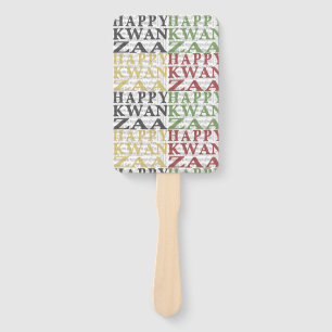 Modern Happy Kwanzaa Hand Fan