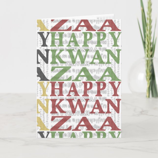 Modern Happy Kwanzaa Holiday Card (Front)