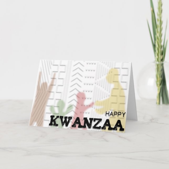Modern Happy Kwanzaa Holiday Card (Front)