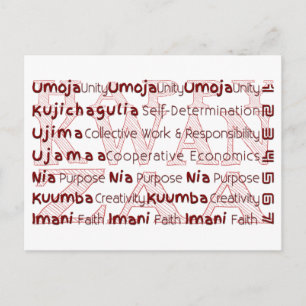 Modern Happy Kwanzaa Holiday Postcard