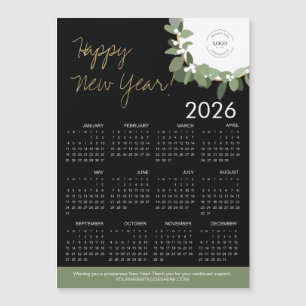 Modern Happy New Year 2025 Calendar Custom Logo