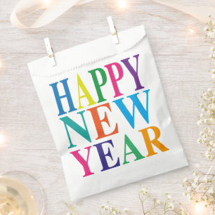 Modern Happy New Year   Favour Bags