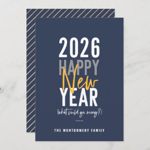Modern Happy New Year Humour 2022 Holiday Card