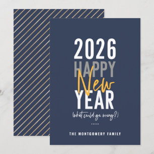 Modern Happy New Year Humour 2023 Holiday Card