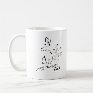 Modern Happy New Year of Rabbit Coffee Mug