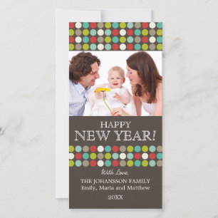 Modern Happy New Year Photo Cards