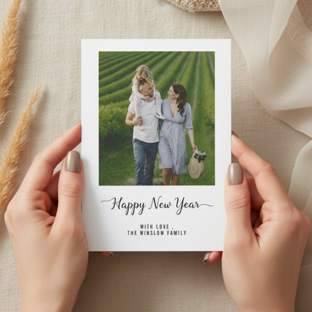 Modern Happy New Year Photo Collage Card | Elegant (Creator Uploaded)