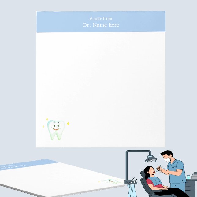 Modern Happy Tooth Simple Dentist Notepad (Creator Uploaded)