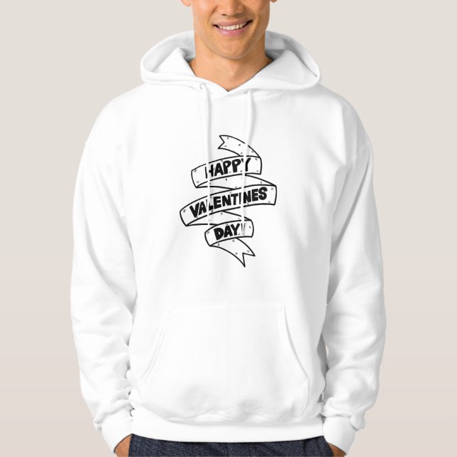 Modern Happy Valentine Day Quotes Hoodie (Front)