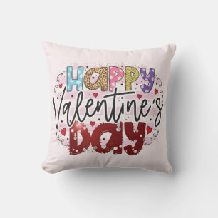 Modern Happy Valentine's Day  Cushion